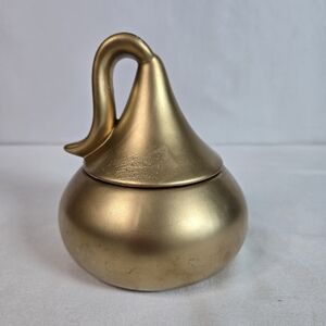 Hersheys Ceramic Hersheys Kiss Candy/cookie Jar 6" Tall Color Gold